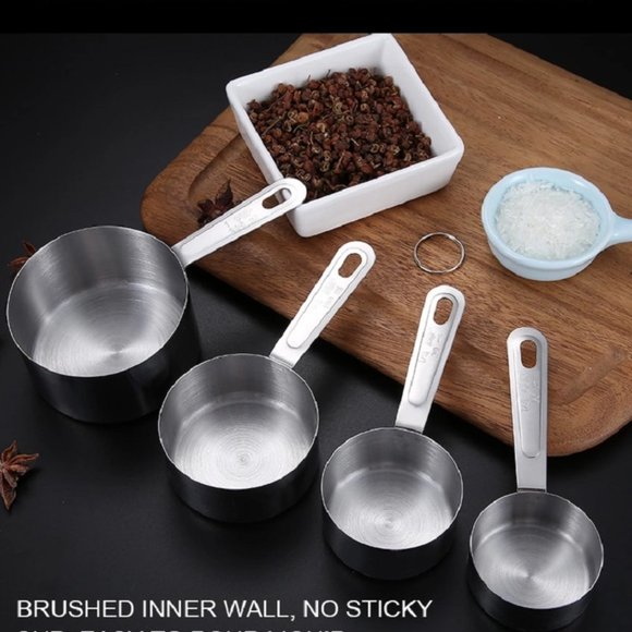 Stainless Steel Measuring Cups 4 Piece Set - for solids - Picture 4 of 4